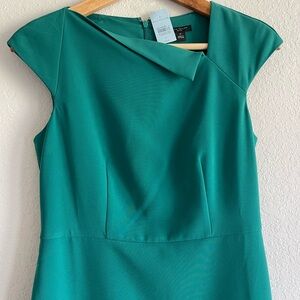 Ann Taylor Asymmetrical Teal Dress
